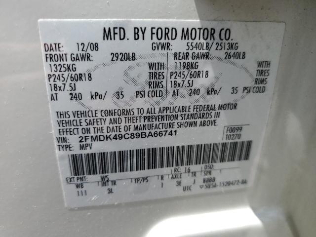 Photo 12 VIN: 2FMDK49C89BA66741 - FORD EDGE 