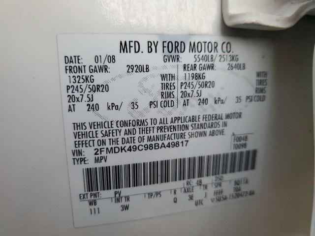 Photo 12 VIN: 2FMDK49C98BA49817 - FORD EDGE LIMIT 