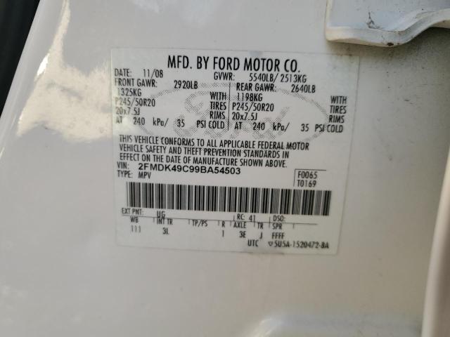 Photo 12 VIN: 2FMDK49C99BA54503 - FORD EDGE 