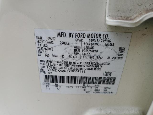 Photo 13 VIN: 2FMDK49CX7BB67115 - FORD EDGE 