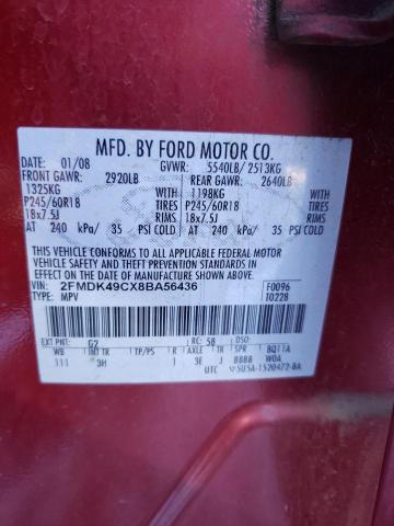 Photo 12 VIN: 2FMDK49CX8BA56436 - FORD EDGE 