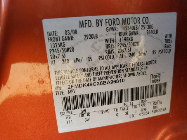 Photo 11 VIN: 2FMDK49CX8BA96810 - FORD EDGE 