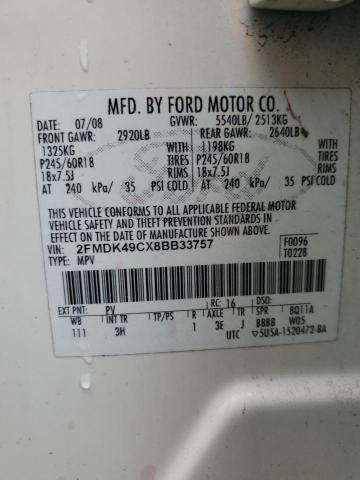 Photo 12 VIN: 2FMDK49CX8BB33757 - FORD EDGE LIMIT 