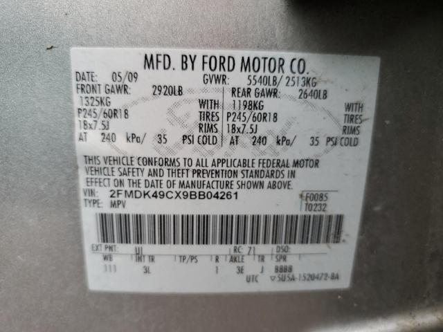 Photo 12 VIN: 2FMDK49CX9BB04261 - FORD EDGE 