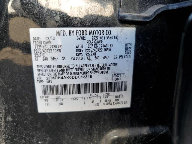 Photo 12 VIN: 2FMDK4AK0DBC12318 - FORD EDGE SPORT 