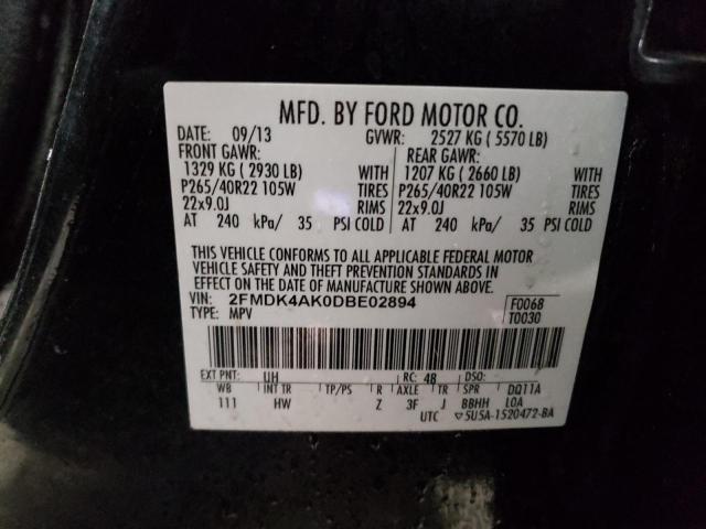 Photo 11 VIN: 2FMDK4AK0DBE02894 - FORD EDGE SPORT 