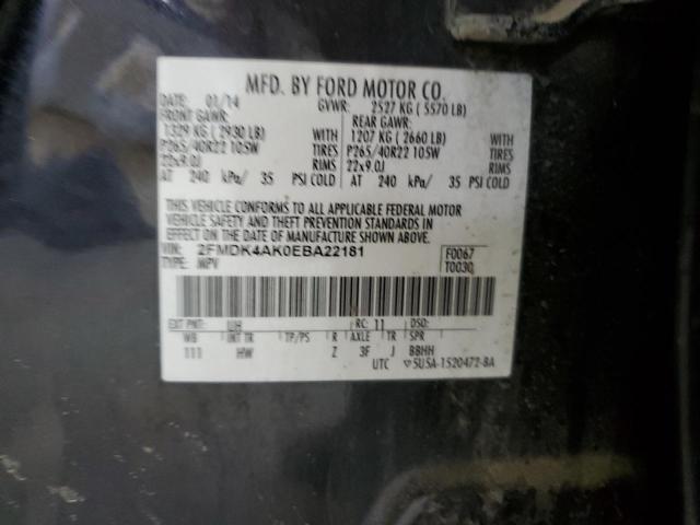 Photo 12 VIN: 2FMDK4AK0EBA22181 - FORD EDGE SPORT 