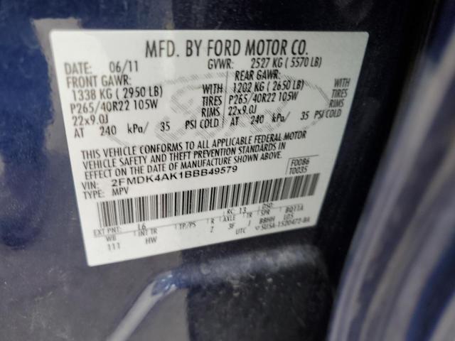 Photo 9 VIN: 2FMDK4AK1BBB49579 - FORD EDGE SPORT 