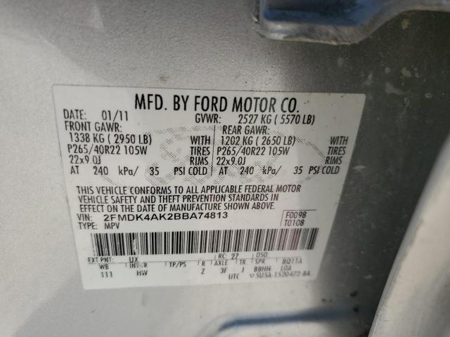 Photo 11 VIN: 2FMDK4AK2BBA74813 - FORD EDGE SPORT 