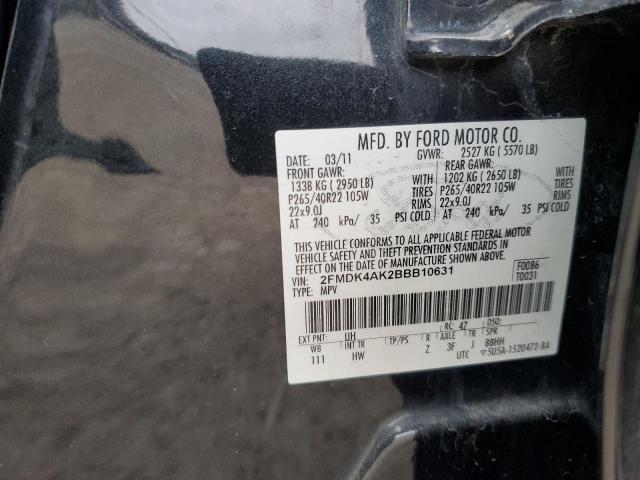 Photo 12 VIN: 2FMDK4AK2BBB10631 - FORD EDGE 