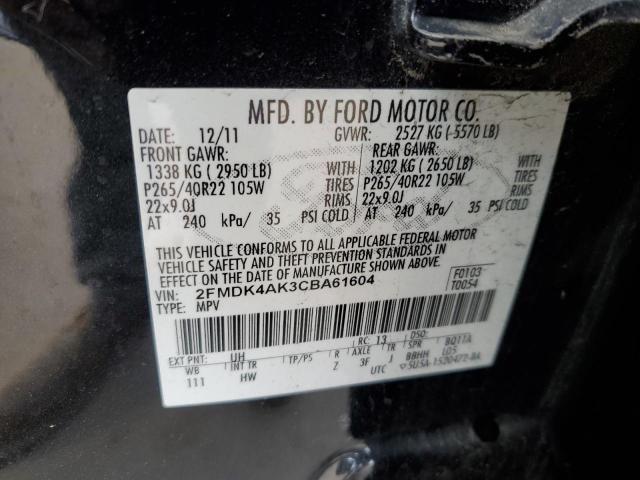 Photo 11 VIN: 2FMDK4AK3CBA61604 - FORD EDGE 