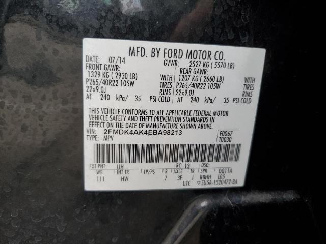 Photo 12 VIN: 2FMDK4AK4EBA98213 - FORD EDGE SPORT 