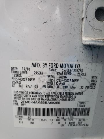 Photo 11 VIN: 2FMDK4AK5BBA60355 - FORD EDGE 