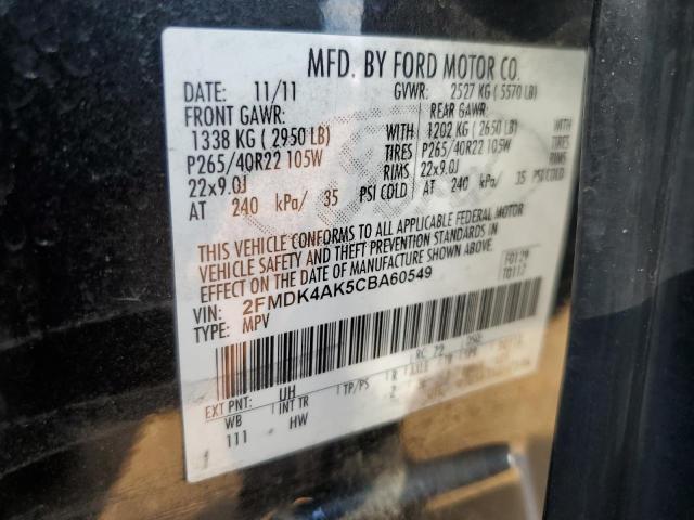 Photo 12 VIN: 2FMDK4AK5CBA60549 - FORD EDGE SPORT 