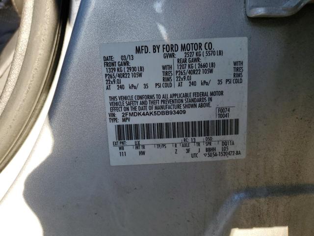 Photo 12 VIN: 2FMDK4AK5DBB93409 - FORD EDGE SPORT 