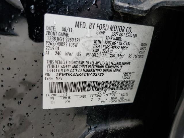 Photo 13 VIN: 2FMDK4AK6CBA02725 - FORD EDGE 