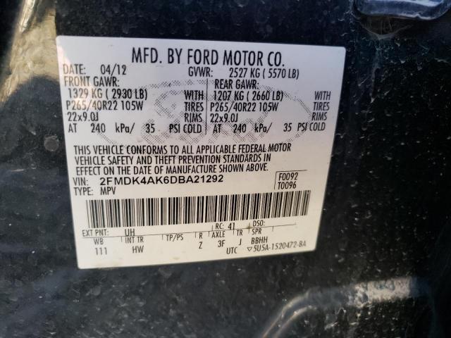 Photo 9 VIN: 2FMDK4AK6DBA21292 - FORD EDGE SPORT 