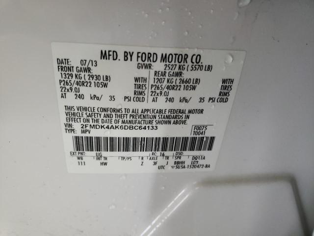 Photo 9 VIN: 2FMDK4AK6DBC64133 - FORD EDGE SPORT 