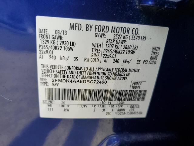 Photo 13 VIN: 2FMDK4AK6DBC72460 - FORD EDGE SPORT 