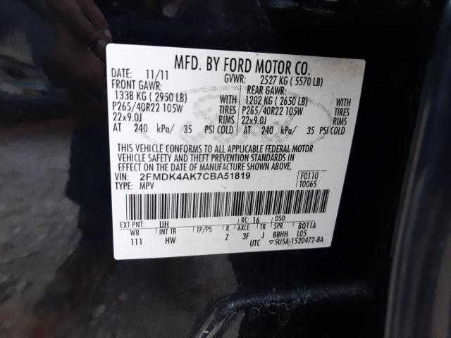 Photo 12 VIN: 2FMDK4AK7CBA51819 - FORD EDGE SPORT 