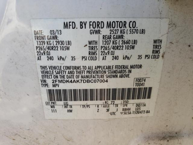 Photo 13 VIN: 2FMDK4AK7DBC07004 - FORD EDGE SPORT 