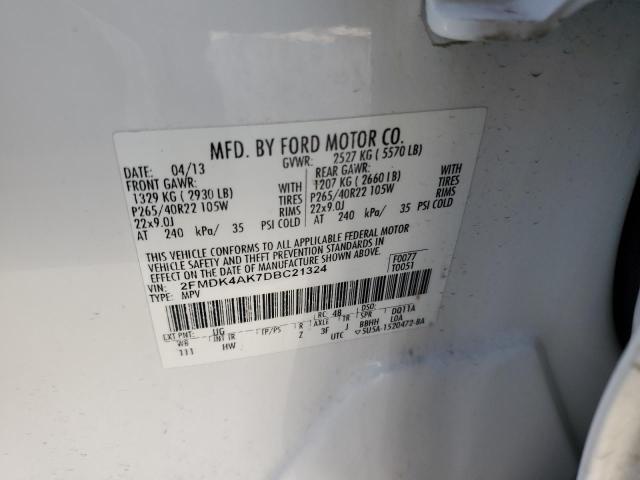 Photo 12 VIN: 2FMDK4AK7DBC21324 - FORD EDGE 