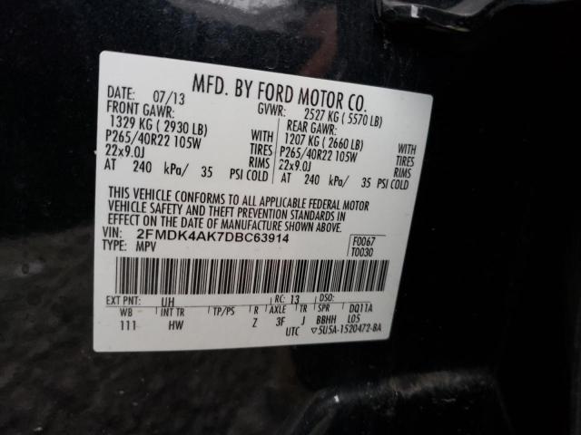 Photo 12 VIN: 2FMDK4AK7DBC63914 - FORD EDGE SPORT 