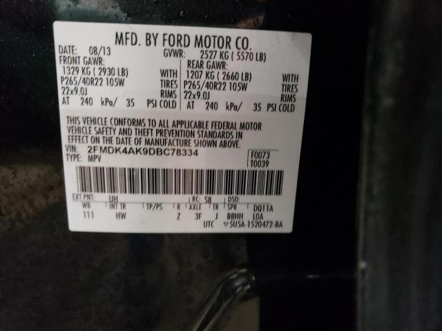 Photo 12 VIN: 2FMDK4AK9DBC78334 - FORD EDGE SPORT 