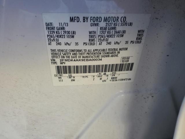 Photo 12 VIN: 2FMDK4AK9EBA00034 - FORD EDGE SPORT 