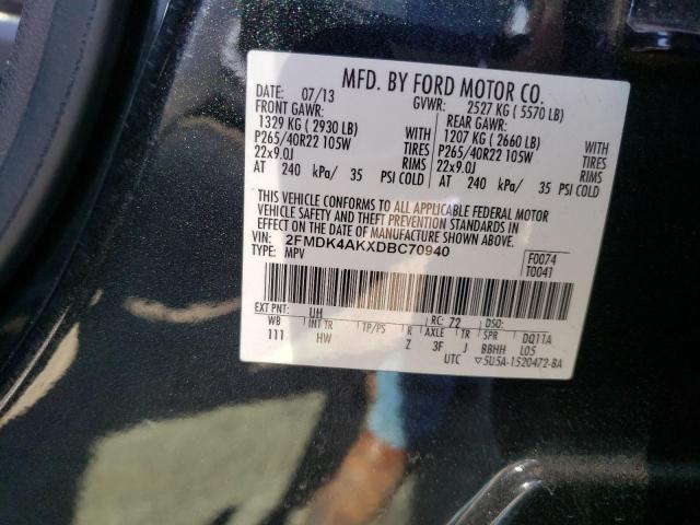 Photo 12 VIN: 2FMDK4AKXDBC70940 - FORD EDGE SPORT 