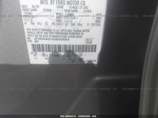 Photo 8 VIN: 2FMDK4GC0ABA09554 - FORD EDGE 