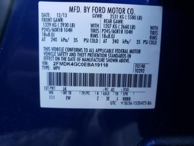 Photo 13 VIN: 2FMDK4GC0EBA19118 - FORD EDGE 