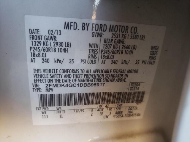 Photo 9 VIN: 2FMDK4GC1DBB95917 - FORD EDGE SE 