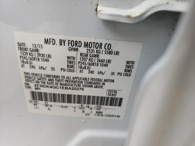 Photo 9 VIN: 2FMDK4GC1EBA20276 - FORD EDGE SE 