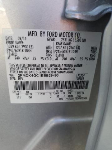 Photo 12 VIN: 2FMDK4GC1EBB29496 - FORD EDGE 