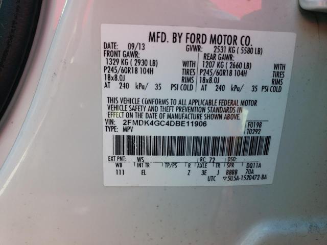 Photo 12 VIN: 2FMDK4GC4DBE11906 - FORD EDGE SE 