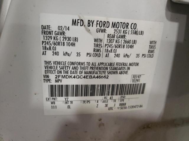 Photo 12 VIN: 2FMDK4GC4EBA46662 - FORD EDGE SE 