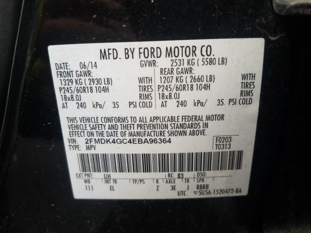 Photo 9 VIN: 2FMDK4GC4EBA96364 - FORD EDGE SE 