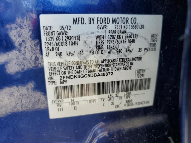 Photo 11 VIN: 2FMDK4GC5DBA48872 - FORD EDGE SE 