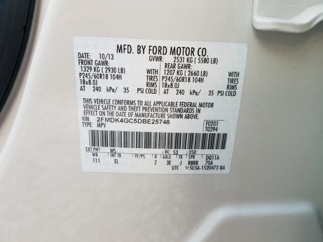 Photo 9 VIN: 2FMDK4GC5DBE25748 - FORD EDGE SE 