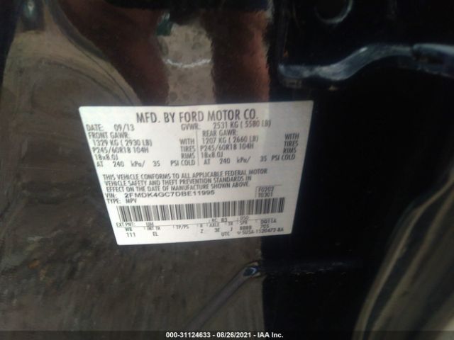 Photo 8 VIN: 2FMDK4GC7DBE11995 - FORD EDGE 