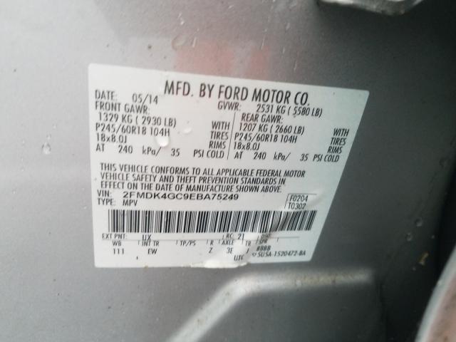 Photo 9 VIN: 2FMDK4GC9EBA75249 - FORD EDGE 