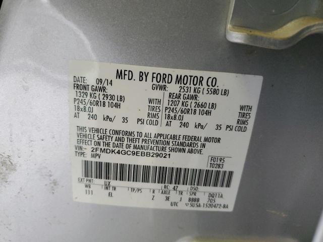 Photo 12 VIN: 2FMDK4GC9EBB29021 - FORD EDGE SE 