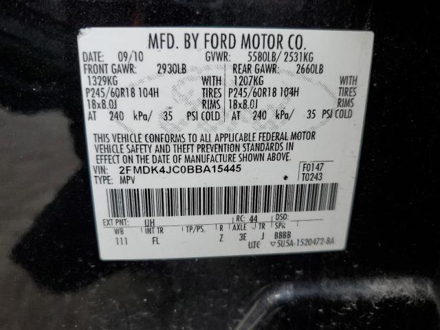 Photo 12 VIN: 2FMDK4JC0BBA15445 - FORD EDGE SEL 