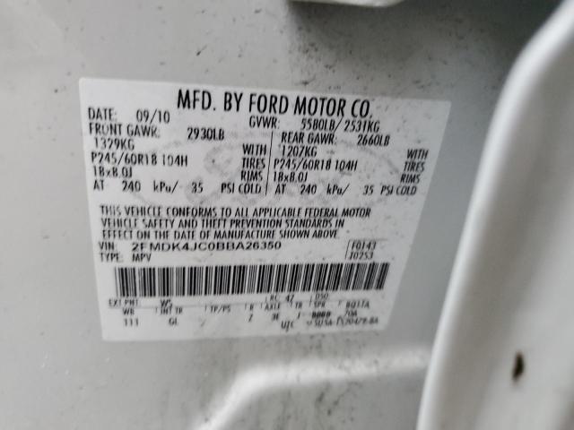 Photo 12 VIN: 2FMDK4JC0BBA26350 - FORD EDGE SEL 