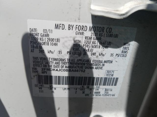 Photo 9 VIN: 2FMDK4JC0BBA88752 - FORD EDGE SEL 