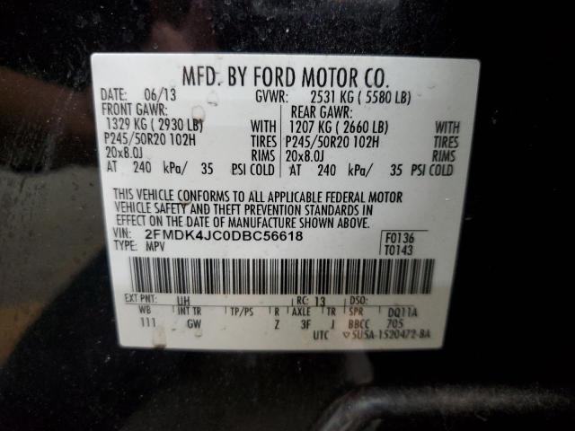 Photo 12 VIN: 2FMDK4JC0DBC56618 - FORD EDGE SEL 