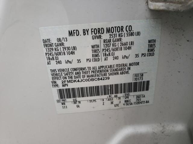 Photo 12 VIN: 2FMDK4JC0DBC84239 - FORD EDGE SEL 