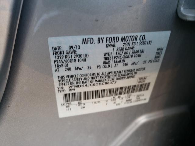 Photo 9 VIN: 2FMDK4JC0DBC88372 - FORD EDGE SEL 