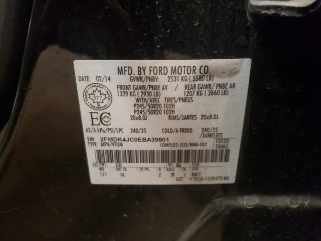 Photo 9 VIN: 2FMDK4JC0EBA39801 - FORD EDGE SEL 